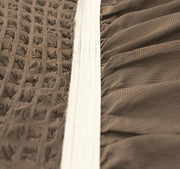Bubble Frill Couch Cover-Light Brown
