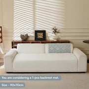 Lumen Series Chenille Jacquard Couch Cover – Quilted Non-Slip Washable Sofa (Blue)