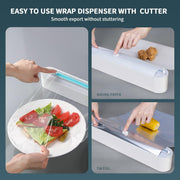 Magnetic Plastic Wrap Dispenser with Paper Towel Holder