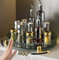 Plastic Turntable Cabinet Organizer,Rotating Storage (Green, Medium)