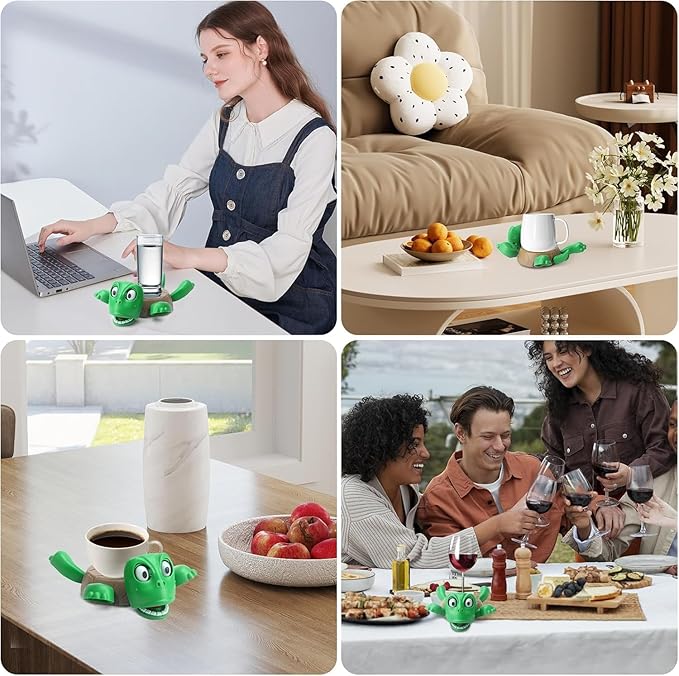 Turtle Coasters – Funny 3D Cup Coaster,Turtle Design (Green/Brown)