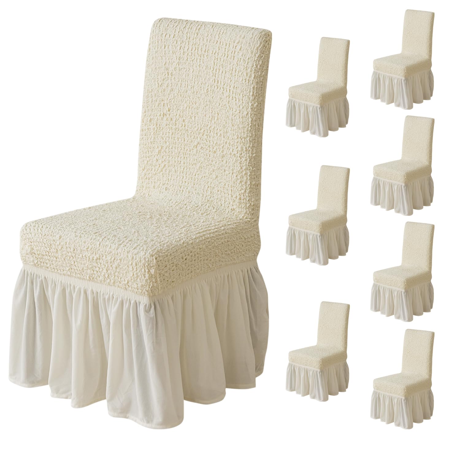 Italian Pattern 450 GSM Chair Cover (Cream)