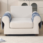 'Aura Petal Series' Quilted Sofa Mat Printed – Anti Slip (Hexa Blue)