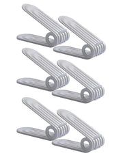 Shoe Slots Organiser Double Deck Shoe Holder-Grey