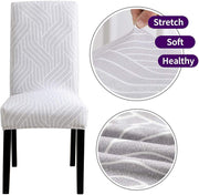Polyester Spandex Printed Chair Cover Slipcover (Complex Grey)