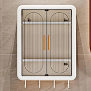 Wall Mounted Bathroom Storage Rack – Punch-Free Magnetic Storage Box White (Extra Large)