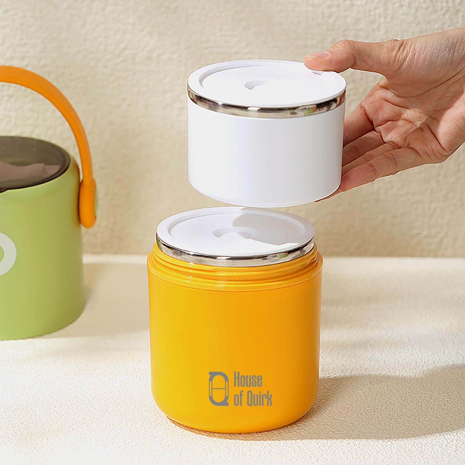 304 Stainless Steel Lunch Box - 820ml Double-Layer