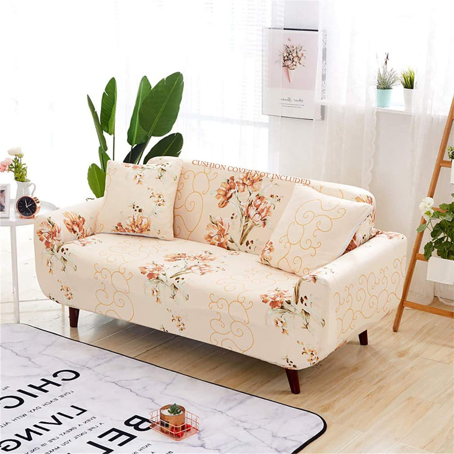 Universal Stretchable Sofa Cover-Beige Marigold