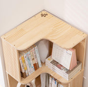 Bamboo 3-Tier Corner Storage Rack - Beige