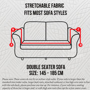 Universal Jacquard Fabric Sofa Cover- Smoke
