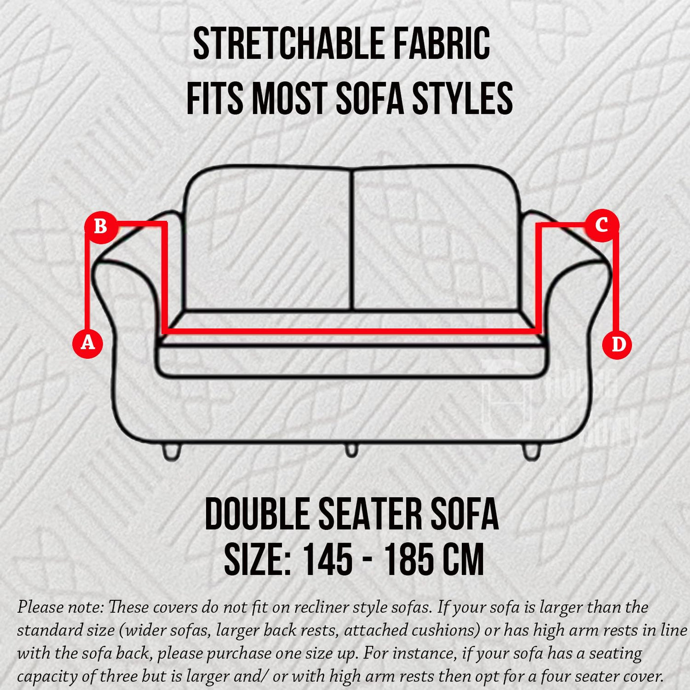 Universal Jacquard Fabric Sofa Cover- Smoke