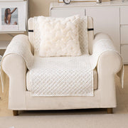 Quilted Printed Sofa Cover for Indian Sofa Set – Washable (Snowflake)