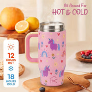 530ML Kids Tumbler Stainless Steel with Handle & Lid