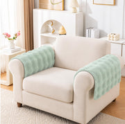 Rabbit Plush Sofa Cover Mat One Seater - Sage