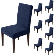 Stretchy Universal Jacquard Fabric Diamond Texture 220 GSM Chair Cover-Navy