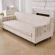 Medina Luxury Chenille Sofa Mat One Seater - Cream