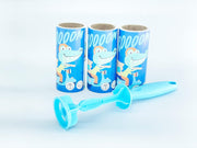 Lint Roller 10cm Sheet Set of 3 Rolls 180 Sheets, 60 Sheets Each roll