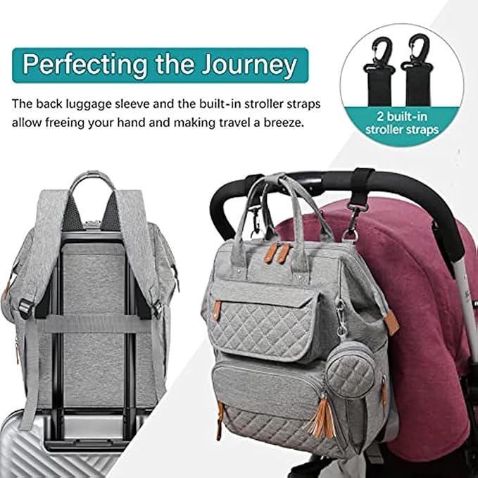 Baby Diaper Backpack with Pacifier Case
