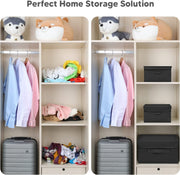 3 Pack Foldable Storage Bin with Lid and Handle