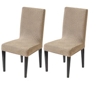 Premium Stretch Chair Cover – 220 GSM Jacquard Fabric (Khaki)