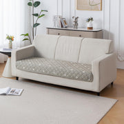 Printed Quilted Sofa Cover for 1/2/3/4 Seater Anti-Slip- Neem Buti