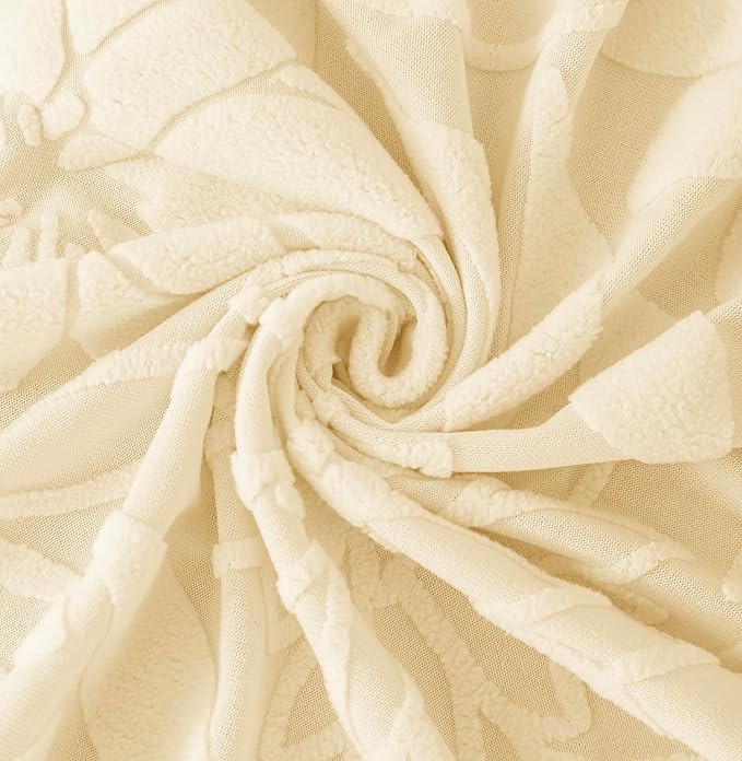 Universal Jacquard Waterproof Camellia Fabric Sofa Cover (Beige)