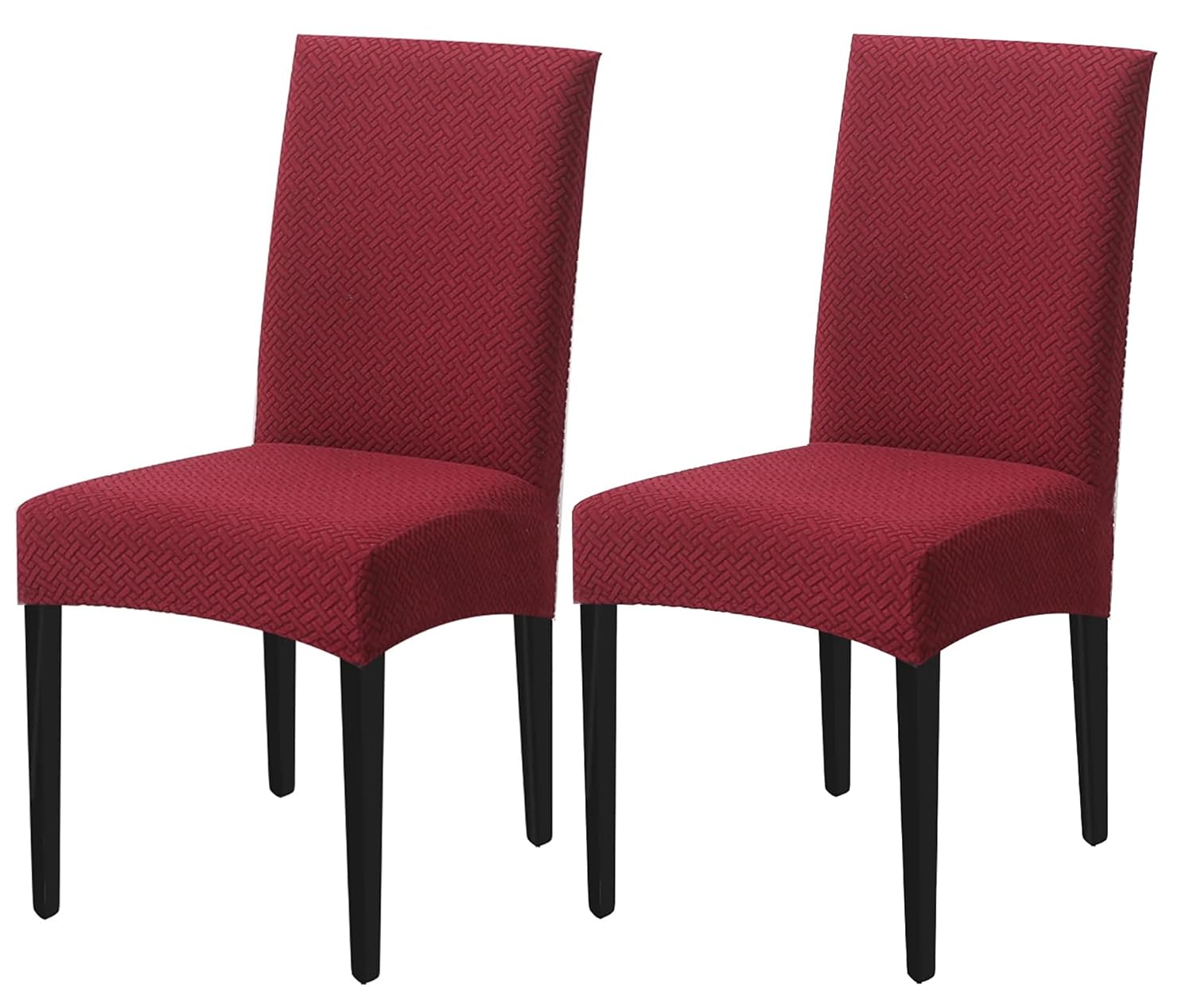 Elastic Jacquard Chair Cover Stretch Removable (Maroon)