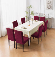 Stretchable Jacquard Chair Cover – 220 GSM-Maroon