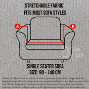 Universal Jacquard Grain Texture Fabric Sofa-Charcoal