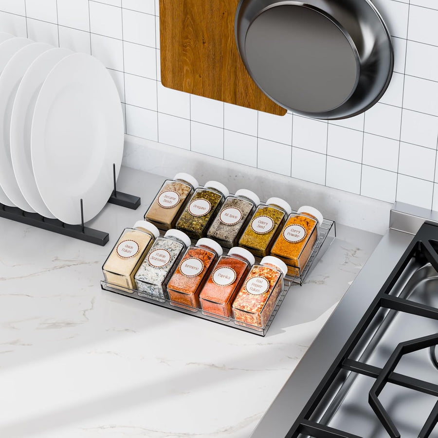 Clear Acrylic Drawer Organizer | Spice Jar Organizer