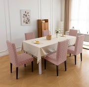 Stretchy Universal Jacquard Fabric Diamond Texture 220 GSM Chair Cover-Pink