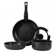 Maifan Stone 5-Piece Nonstick Cookware Set Detachable Handle Induction Safe