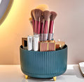 Makeup Brush Holder Organizer, 360° Rotating 5 Slot Make up Brushes Cup for Desktop Organizer (Green)