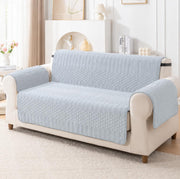 Ridge Plush Sofa Cover Floral Design - Grey