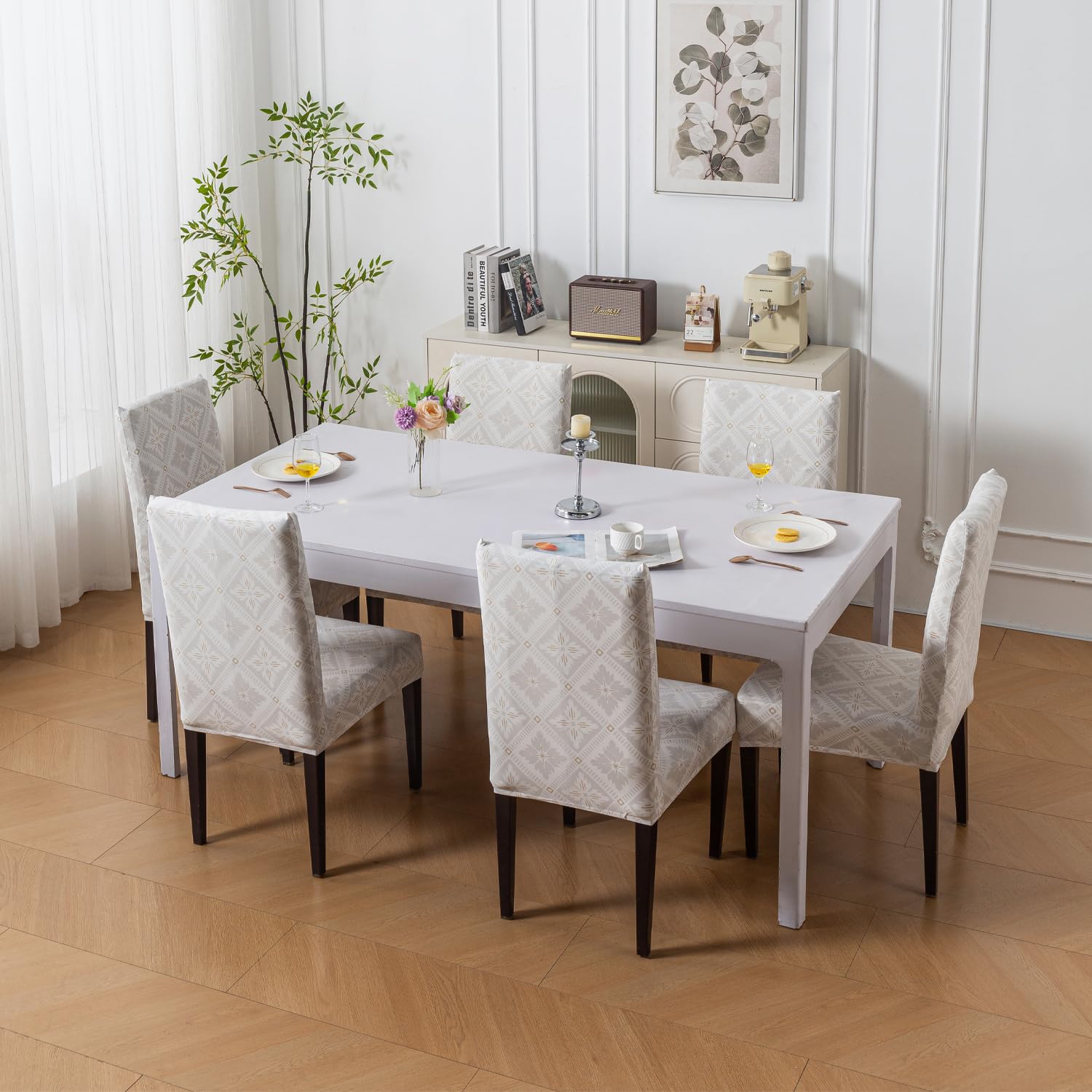 Elastic Chair Cover Stretch Removable Washable  (Desert Ikat)