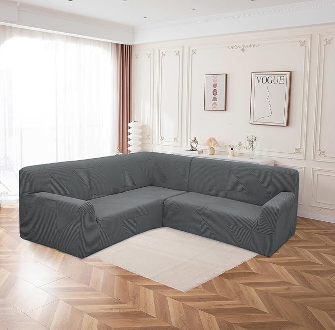 Universal Jacquard Thickened Fabric Sofa Cover (Dark Grey)