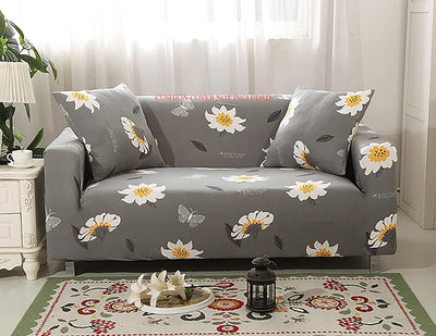 Universal Stretchable Sofa Cover-Grey Jasmine