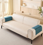 Sofa Cover Mat Autumn Pattern Chenille Fabric (Blue)