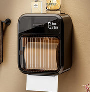 Punch-Free Paper Holder Wall-Mounted Paper Box (Black)