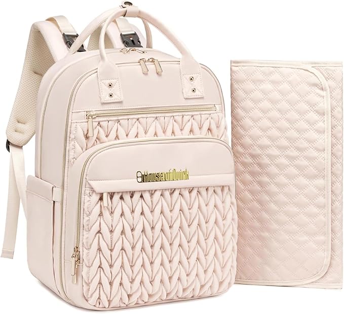 Diaper Bag Backpack for Baby – Waterproof Travel Baby Bag with Changing Pad