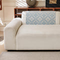 Lumen Series Chenille Jacquard Couch Cover – Quilted Non-Slip Washable Sofa (Blue)