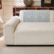 Lumen Series Chenille Jacquard Couch Cover – Quilted Non-Slip Washable Sofa (Blue)