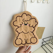 Puppy Shaped Hanging Towels Set of 2