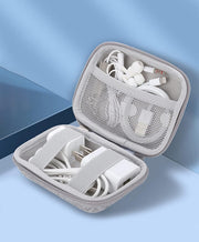 Portable Tech Organizer for Cable, Cord, Adapter, Key Earphone (Grey, Polyester)