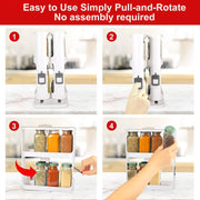 Pull-and-Rotatable Spice Organizer -White