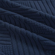 Elegant Jacquard Chair Cover – 220 GSM Stretch Fabric (NavyBlue)