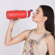 Sippease Insulated Stainless Steel Water Bottle with Straw (950 ML)