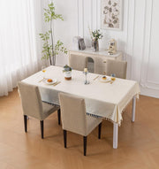 Premium Stretch Chair Cover – 220 GSM Jacquard Fabric (Khaki)