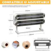 3-in-1 Magnetic Wrap Dispenser & Cutter Towel Organizer