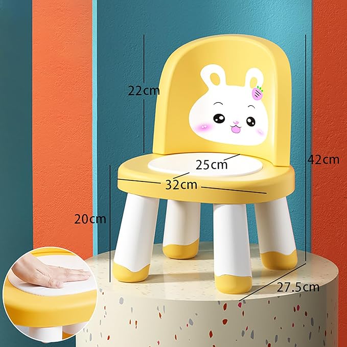 Detachable Baby Chair - Adjustable Plastic Backrest Chair & Stool for Toddlers